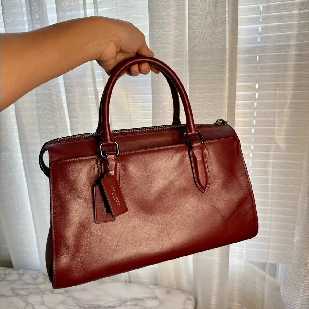 COACH x Selena Gomez Leather Crystal Embellished Bond Bag Satchel - Picture 11 of 11